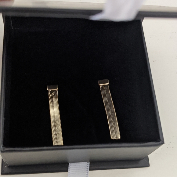 ARIELLE HERRINGBONE EARRINGS - Picture 3 of 4